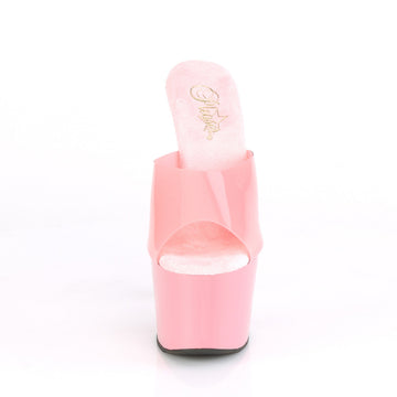 Baby Pink Platform Slide Heels
